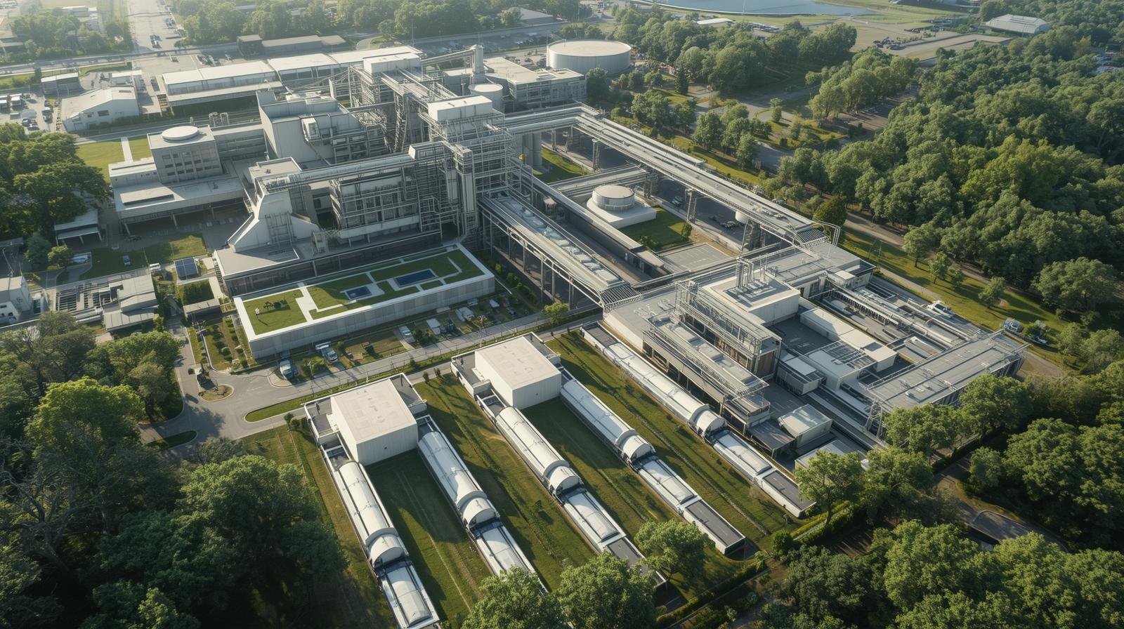 ingenieria. mega proyectos industriales, imagen para una portada, que se vea limpio y natural